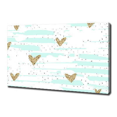 Fotobild Hintergrund mit goldenen Herzen