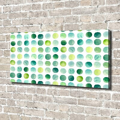 Bild auf leinwand Grüne Punkte