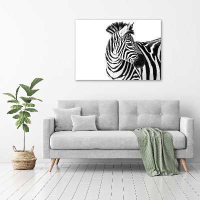 Bild auf leinwand Zebra im Schnee