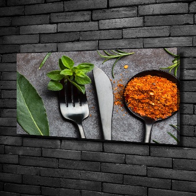 Fotobild Besteck und Gewürze