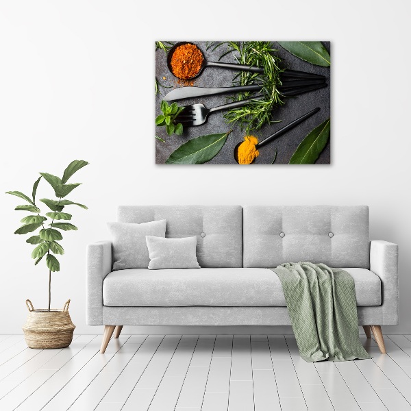 Fotobild Besteck und Gewürze