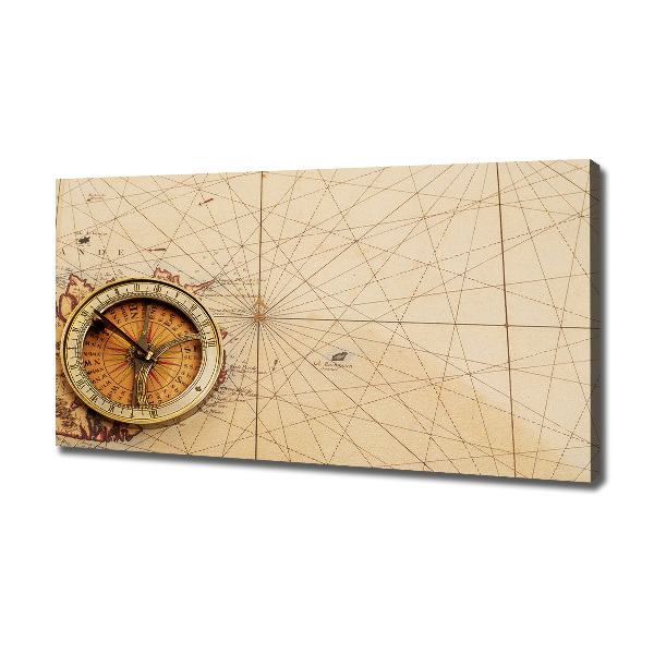 Bild auf leinwand Kompass auf der Karte