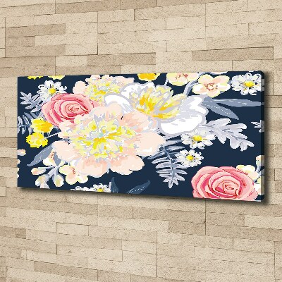 Wandbild Blumenmuster