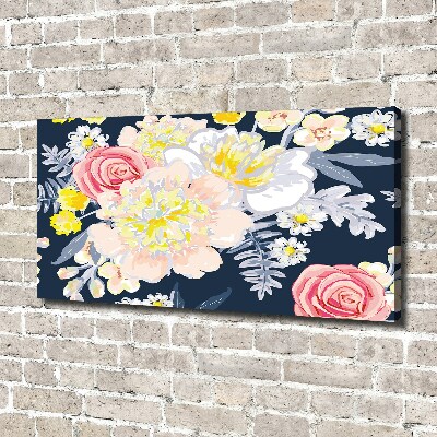 Wandbild Blumenmuster