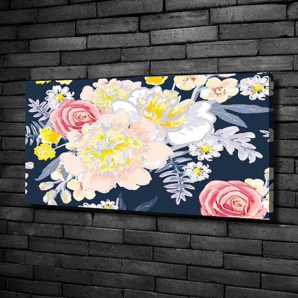 Wandbild Blumenmuster