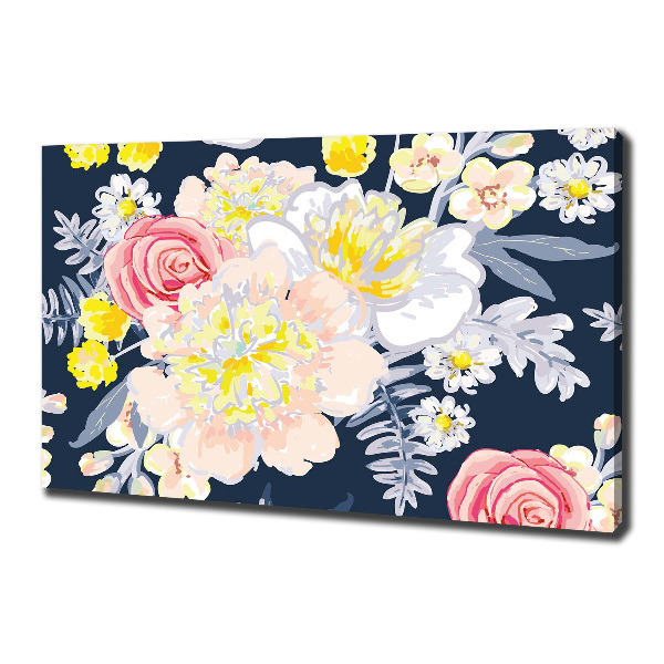 Wandbild Blumenmuster