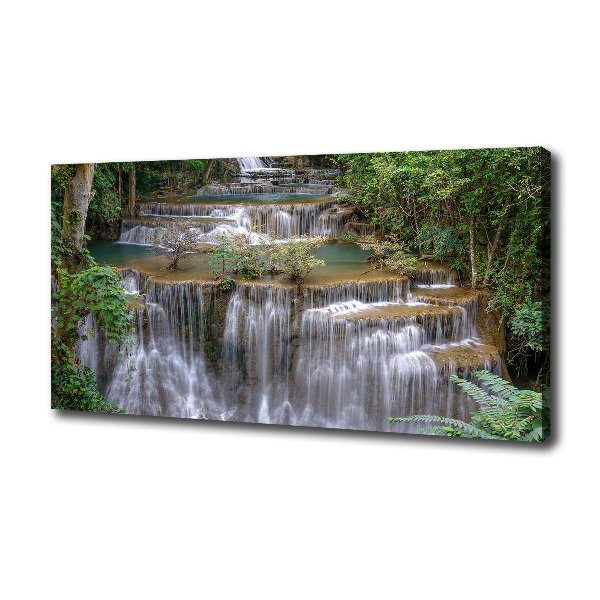Bild auf leinwand Wasserfall im Wald