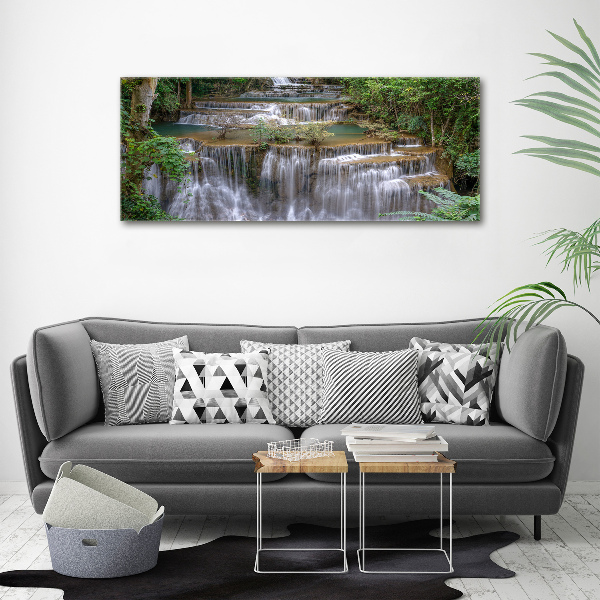 Bild auf leinwand Wasserfall im Wald