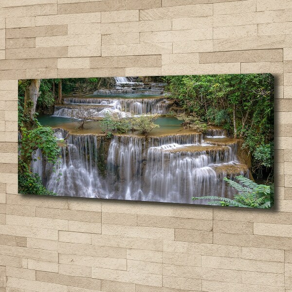 Bild auf leinwand Wasserfall im Wald