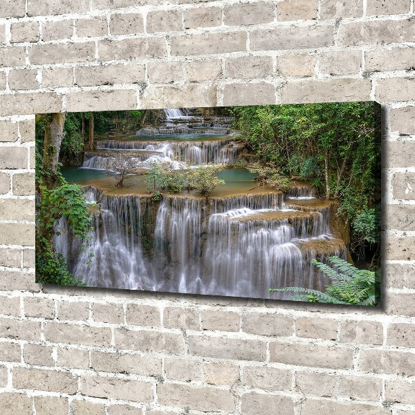 Bild auf leinwand Wasserfall im Wald