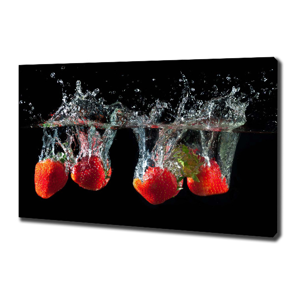 Wandbild Erdbeeren unter Wasser