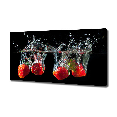 Wandbild Erdbeeren unter Wasser