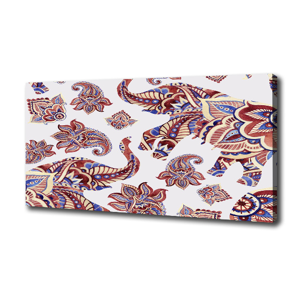 Wandbild Elefantenornamente