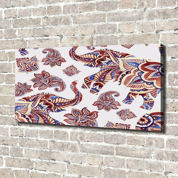 Wandbild Elefantenornamente