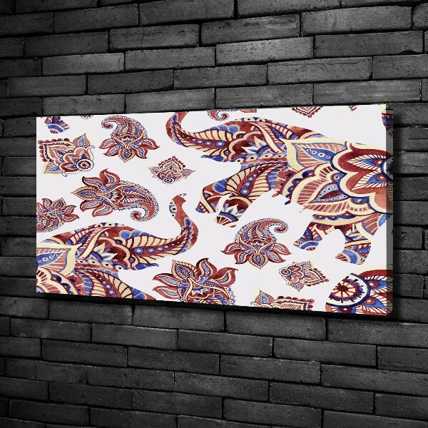 Wandbild Elefantenornamente