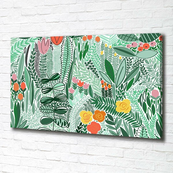 Wandbild Blumenmuster