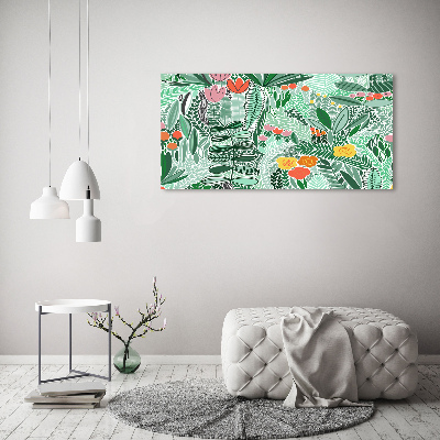 Wandbild Blumenmuster