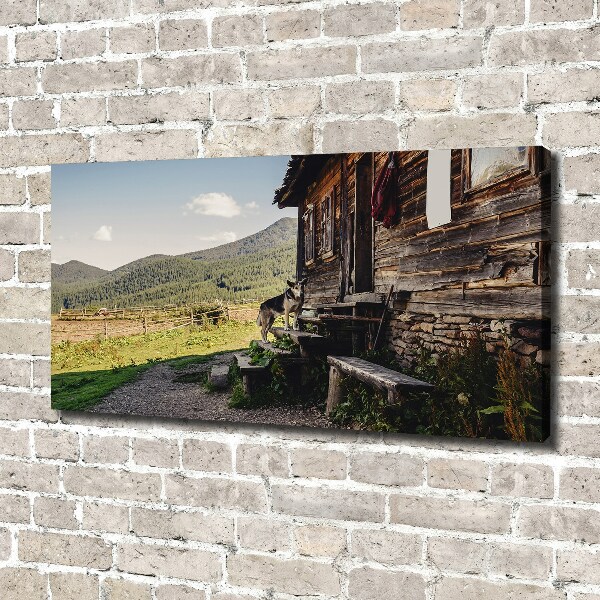 Fotobild Holzhaus in den Bergen