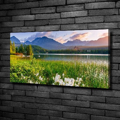 Bild auf leinwand See in den Bergen