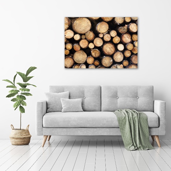 Bild auf leinwand Holzstämme