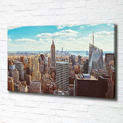 Bild auf leinwand New York aus der Vogelperspektive