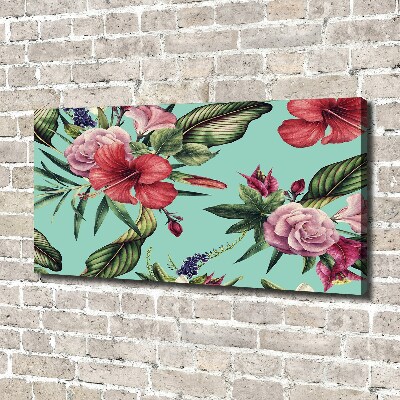 Wandbild Tropische Blumen
