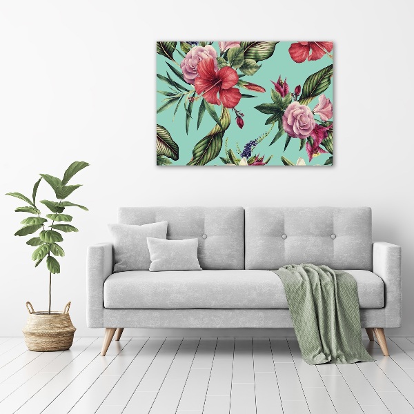 Wandbild Tropische Blumen