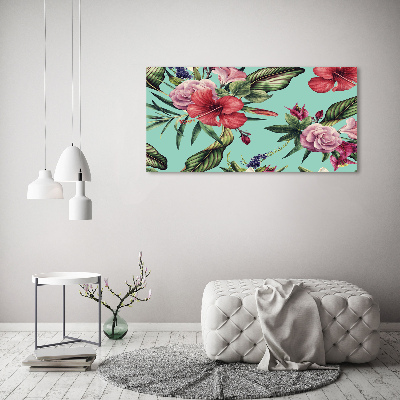 Wandbild Tropische Blumen