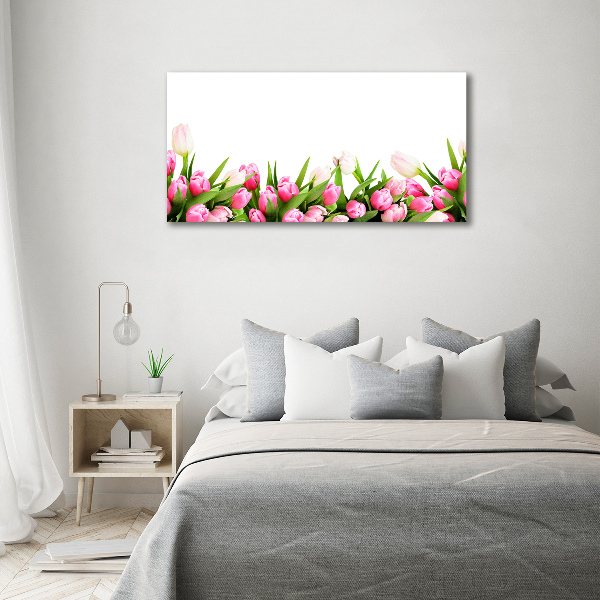 Wandbild Rosa Tulpen