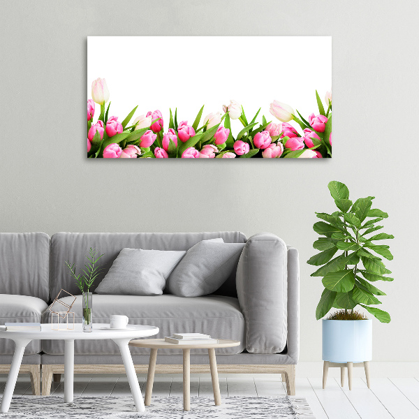 Wandbild Rosa Tulpen