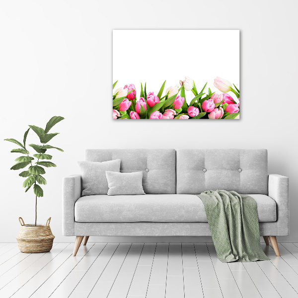 Wandbild Rosa Tulpen