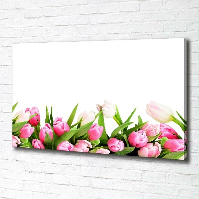 Wandbild Rosa Tulpen