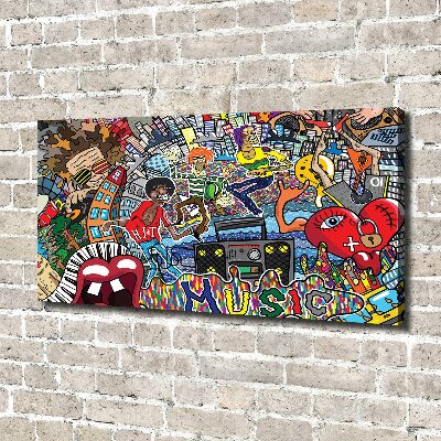 Bild auf leinwand Musikalische Collage