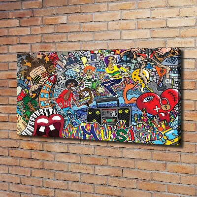 Bild auf leinwand Musikalische Collage