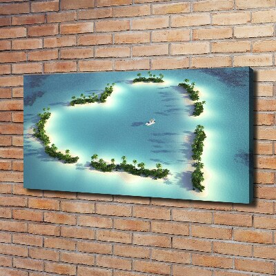 Bild auf leinwand Herzförmige Inseln