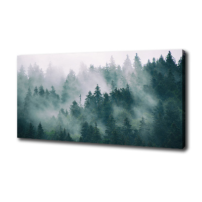 Wandbild Nebel über dem Wald