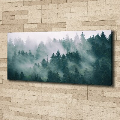 Wandbild Nebel über dem Wald