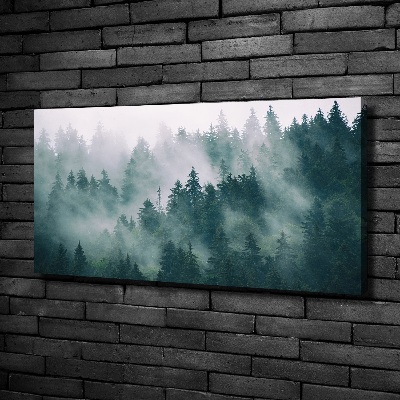 Wandbild Nebel über dem Wald