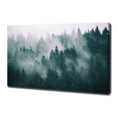 Wandbild Nebel über dem Wald