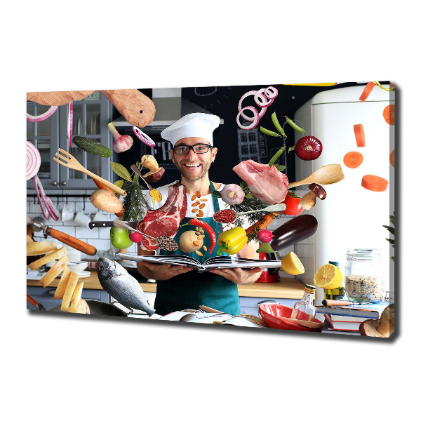 Wandbild Chef-Rezepte