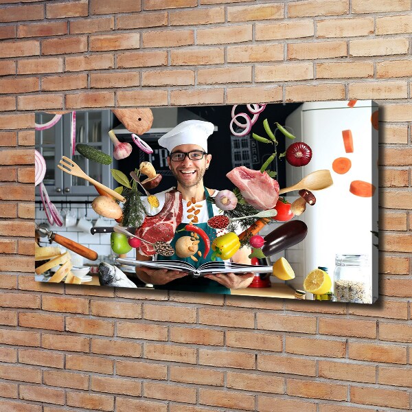Wandbild Chef-Rezepte