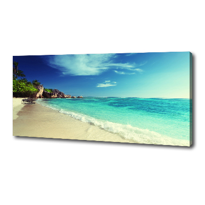 Wandbild Strand der Seychellen
