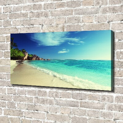 Wandbild Strand der Seychellen