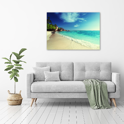 Wandbild Strand der Seychellen