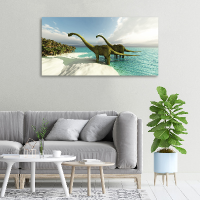 Fotobild Dinosaurier am Strand