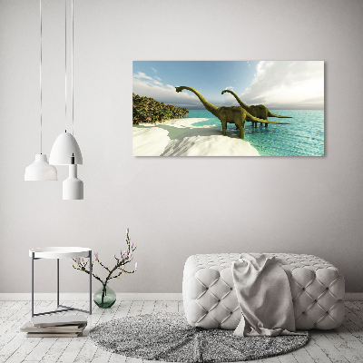 Fotobild Dinosaurier am Strand