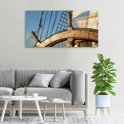 Bild auf leinwand Das Ruder einer Yacht