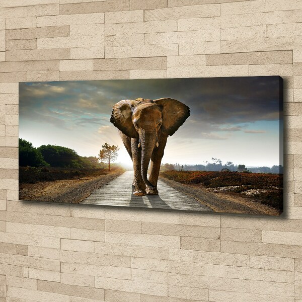 Wandbild Laufender Elefant