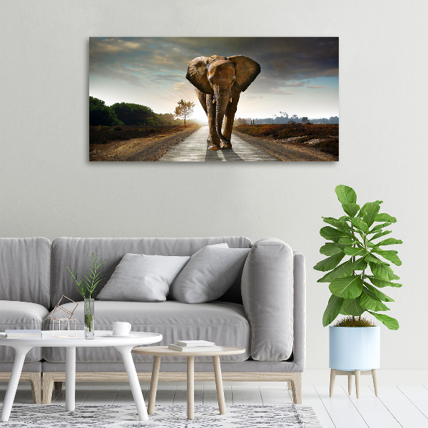 Wandbild Laufender Elefant