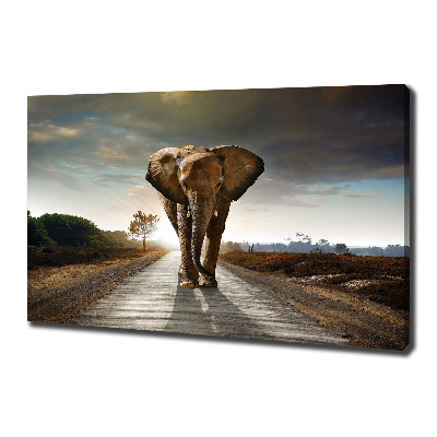Wandbild Laufender Elefant